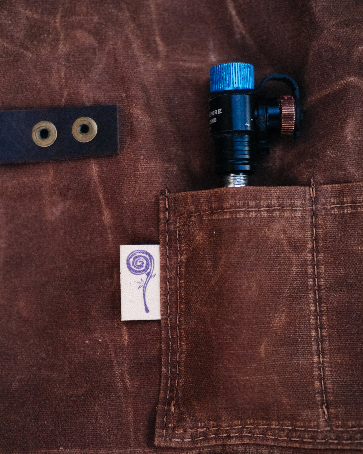 Bike Tool Roll (olive waxed canvas)