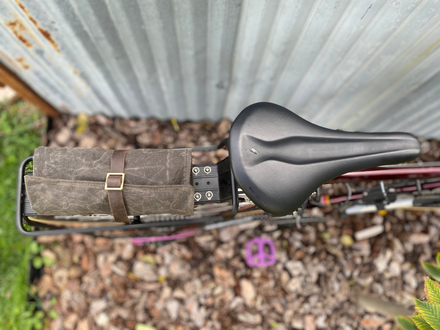 Bike Tool Roll (brown waxed canvas)